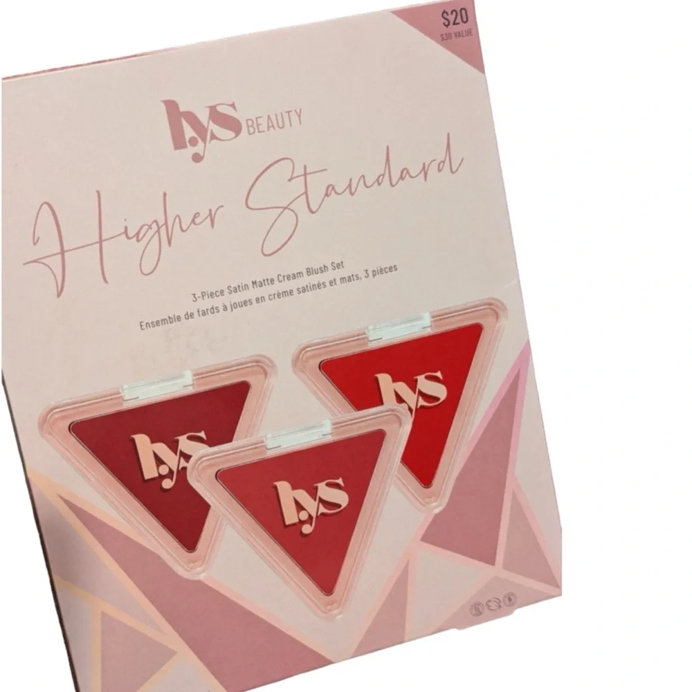 💎 LYS Beauty Deluxe Higher Standard Satin Matte Cream Blush Trio New In Box